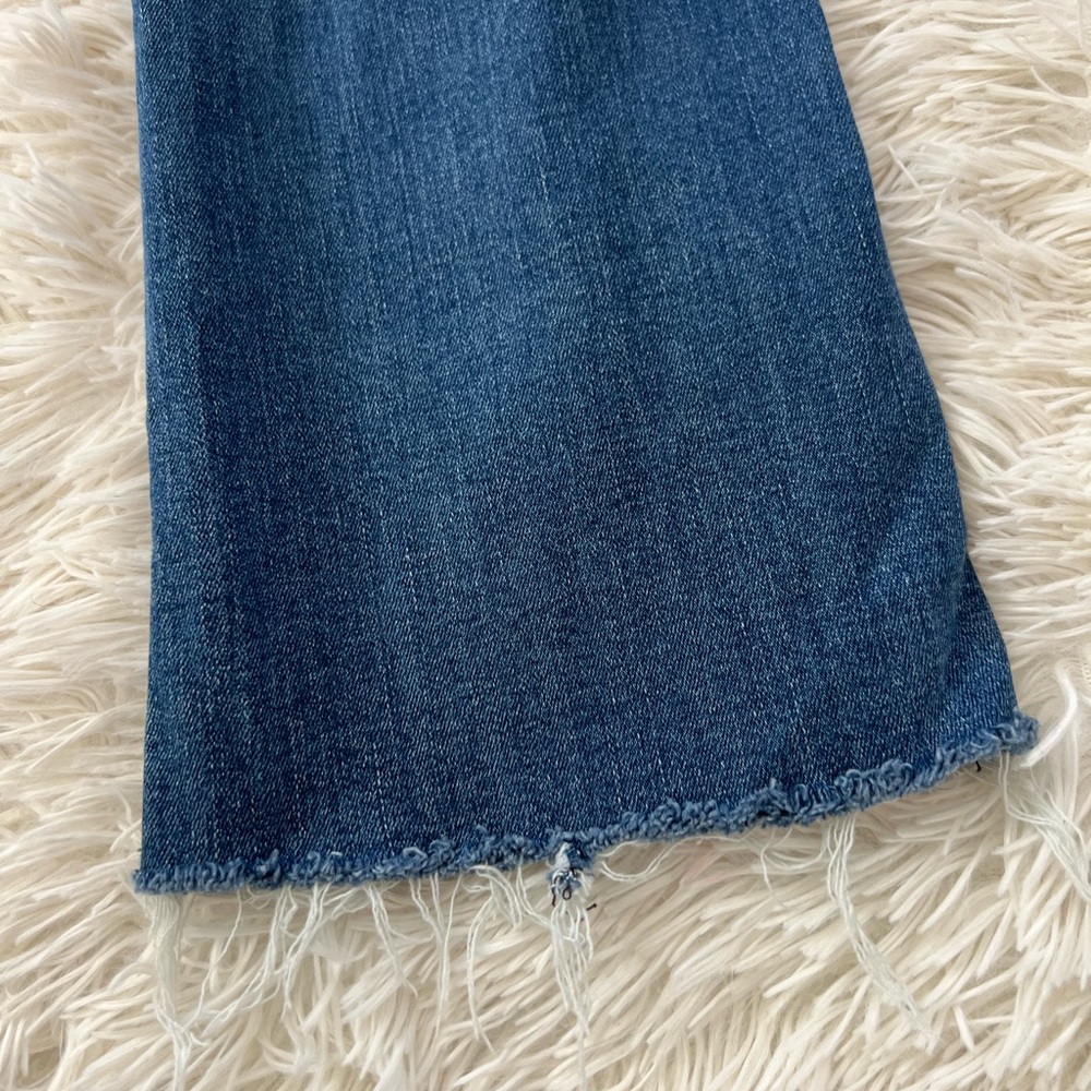 MOTHER Blue Cropped Flare Jeans - Picture 6 of 11